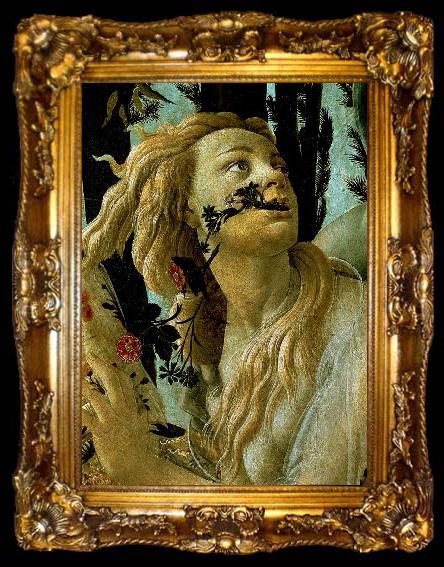 framed  BOTTICELLI, Sandro La Primavera, Allegory of Spring (detail), ta009-2